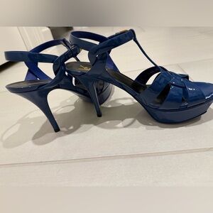 Yves Saint Laurent Glossy Blue Heels